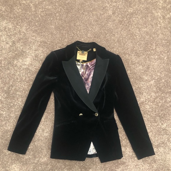 Ted Baker Velvet Blazer, Black - Picture 4 of 5